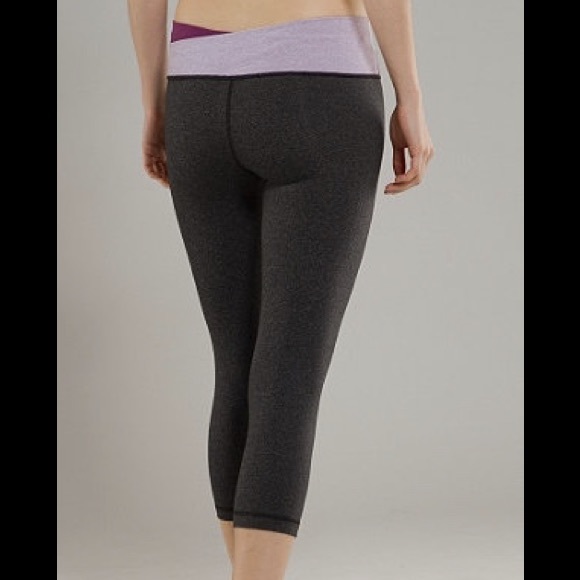 Lululemon Astro Wunder Crop - Dark Magenta/Grey - Picture 2 of 3